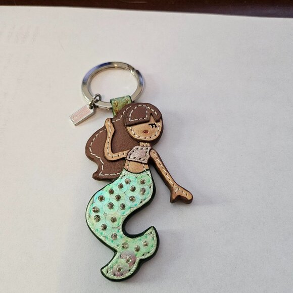 Coach Accessories - Coach Sequin Tail Mermaid Charm Keyring Keychain Fob